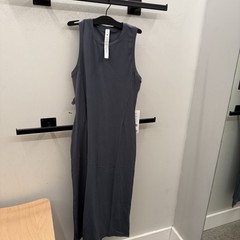 lululemon all aligned ribbed midi dress In OIL BLUE SZ 8 NWT