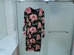 Long sleeve floral print dress by H&M size large pre owned free shipping