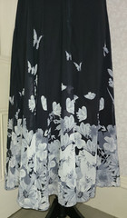 NWT Tendency brand black sleeveless maxi dress w gray & white flowers, ladies&rsquo; M