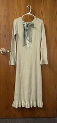 NWT Able USA 2025 Spring Collection Open Bow Back Maxi Dress Sage Green Large L