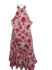 Vineyard Vines Kentucky Derby Floral Rose Halter Dress NWOT