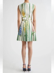 Oscar de la Renta Foxgloves Cotton Poplin Dress, 1950, NWT, size 8