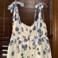 NWOT | Sofie The Label Button-Front Tie-Straps Floral Midi Dress w/ Pockets | M