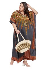 Kimono Sleeves Hippie Boho Kaftan Long Maxi Dress Summer Sundress Beach Cover Up