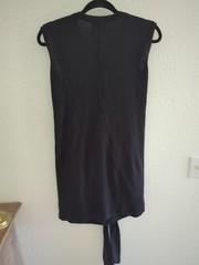 Modern Citizen Mini Dress Womens Med Linen Blend Knit Black Tie Front Stretch