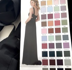 Mori Lee Madeline Gardner Chiffon Wrap Dress-Black NWT Size 8 MSRP $180