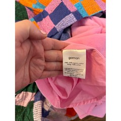 Gorman Patchwork Geometric Organic Cotton Mini Dress Size 18 Puff Sleeve Dress