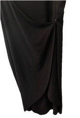 🌹 Olivia Grey Black Wrap Voluminous Sexy Slit Maxi Evening Dress Women XL