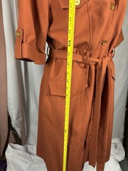 Sharagano Vintage Button-Front Midi Dress with Tie Waist Size 12