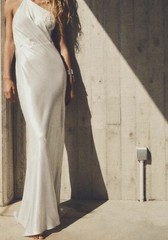 ZARA LONG ASYMMETRIC FOIL DRESS SILVER SIZE S VIRAL DRESS 8452/662 RPR£69