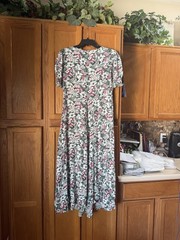 Seasalt Cornwall Women’s Marsh Violet Dress Garden Flowers Dark Green US 8