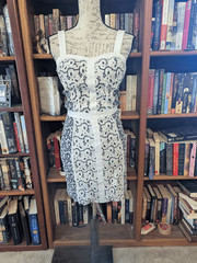 Rebecca Minkoff Elvi Mini Dress in White/Navy Women&rsquo;s Size XS