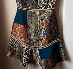 Alice + Olivia Rapunzel Patchwork Fit & Flare Mini Dress. Women’s 4. EUC