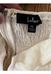 Lulus White Embroidered Off The Shoulder Mini Dress Size XL