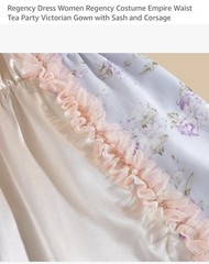 Women&rsquo;s Regency Dress Bridgerton Victorian Dress Costume Empire Waist. Sz med