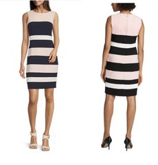 Tommy Hilfiger Colorblock Sheath Dress Ballerina Pink / Sky Captain / Ivory 4