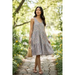 American Eagle Floral Sleeveless Dress with Pockets Size S