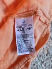Old Navy Women&rsquo;s Shift Dress Peach Cotton V-Neck Ruffle Short Sleeve XXL