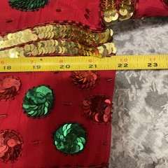 Creative Creations Christmas Sequin & Beaded Silk Shirt-Dress Jacket Lg Rare