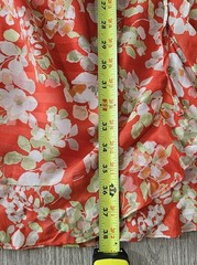 NEW J. Jill Women’s Papaya Large Orange Red Floral Wrap Dress Size M Floral 2054