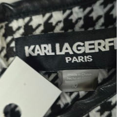 Karl Lagerfeld Paris Retro Houndstooth Dress Womens 10 Coquette Chic A-Line NWT