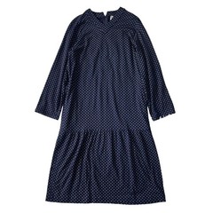 Comme des Garçons Navy Dot Dress, Stretch Fabric, Slight Damage, Vintage