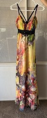 Faviana Couture Tropical Formal/Prom Gown Cutout Back Beaded Embellished Size 2