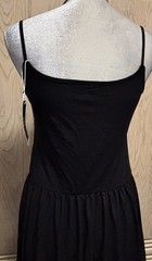 Halara Breezeful Backless Side Pocket Flowy Flare Maxi Black Dress Sz L . New.