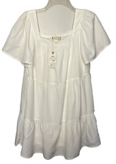 Loveriche square neck Puffy Sleeves Tiered Summer Dress Size Small NWT