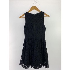 alice olivia Black Lace Sleeveless Knee Length Dress Women Nylon Auth