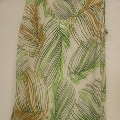 Jams World VINTAGE 1990s Green/Tan/Cream Astoria SHERRY Large Tank Dress