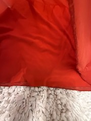Red Strapless Ruched Asymmetric Solid Mini Dress Short Sleeveless Pullover L