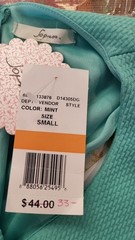 Soprano NWT Mint Green Textured Scuba Knit Cut-Out Skater Dress, S