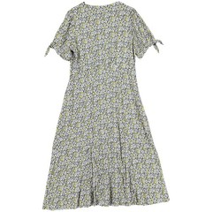 Seraphine Kitty Midi Dress 14 Women Yellow Floral Bow Sleeve Maternity Fairycore
