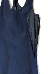J CREW Navy Shift Dress 00 Twist Back Lightweight Old Money Minimalist Cocktail