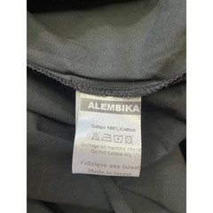 Alembika Black Cocoon Dress Size 12 Cotton Floral Sleeves Made in Israel