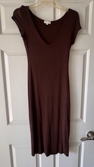 See You Monday Brown Bodycon Midi Dress | Size Medium