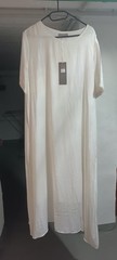 White Maxi Dress – 60% Viscose & 40% Cotton Summer Dress – Size S/M &…