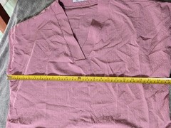 Alice Collins Pink Full Length Sleeveless V-Neck Dress, UK Size 14, Plain