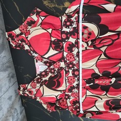 Vintage Y2K XOXO Geometric Floral Empire Waist Dress Size L Excellent Condition