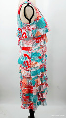 NEW Tango Mango Layered Ruffle Cha Cha Dress in Tropical Colors Size Small
