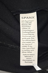Spanx Classic Black Perfect Shift Midi Dress Zip Up Rayon Nylon Womens Sz XL NWT
