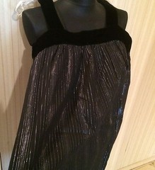 Edun Barneys New York Black Sparkle Velvet and Silk Party Dress NWOT