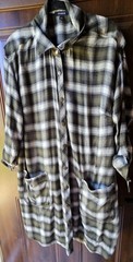 Torrid Plus Size 1 Collared Long Sleeve Plaid Button Front Midi Shirt Dress