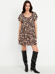 NWT Old Navy Mini Floral Swing Dress Upick Sizes Black