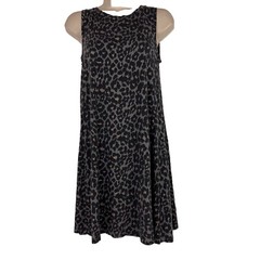 Loft Dress Women&rsquo;s Petite XSP Sleeveless Above Knee Leopard Lightweight Stretch