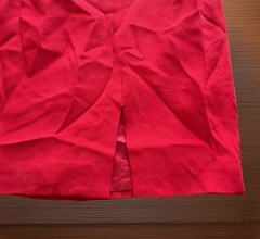 HUGO BUSCATI 100% Silk Red Sheath Lined Slit Dress Office Career Women’s Sz 8
