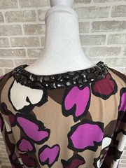 INC International Concepts Leopard Shift Dress Beaded Scoop Neck 3/4 Sleeve 1X