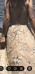 SAY YES TO THE PROM Juniors Embroidered Floral Gown Evening Dress Sz 3 Stunning