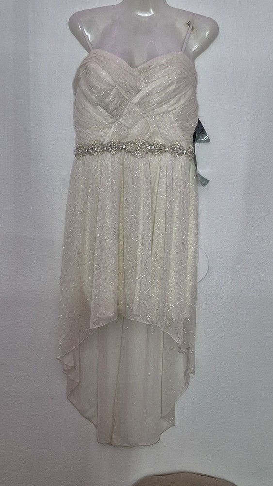 NWT City Triangles Ivory High-Low Strapless Dress